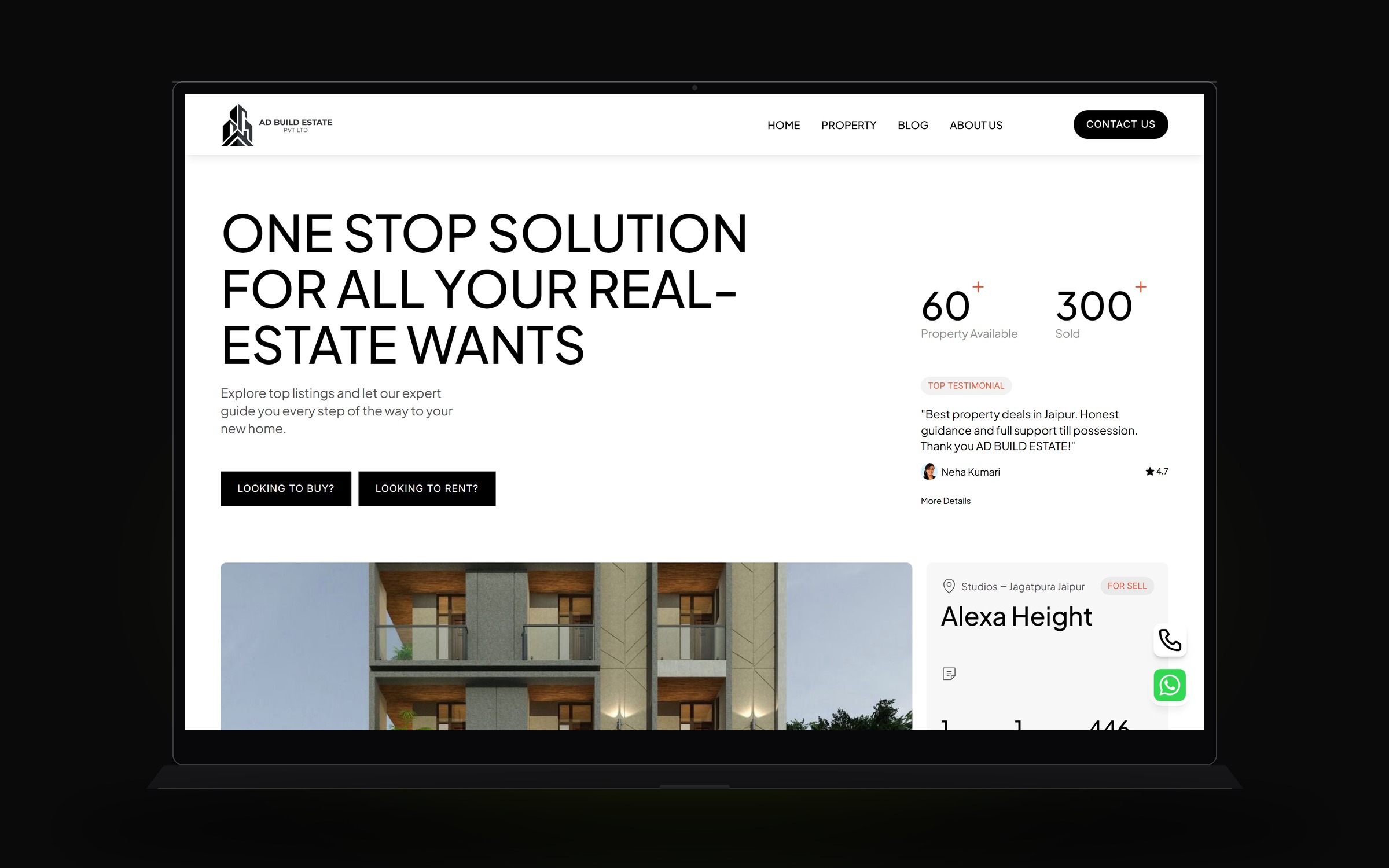 ADBuild Estate - Real Estate Showcase Website for Brokers by SARVAYA